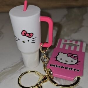 Hello Kitty Keychain with Cup Charm